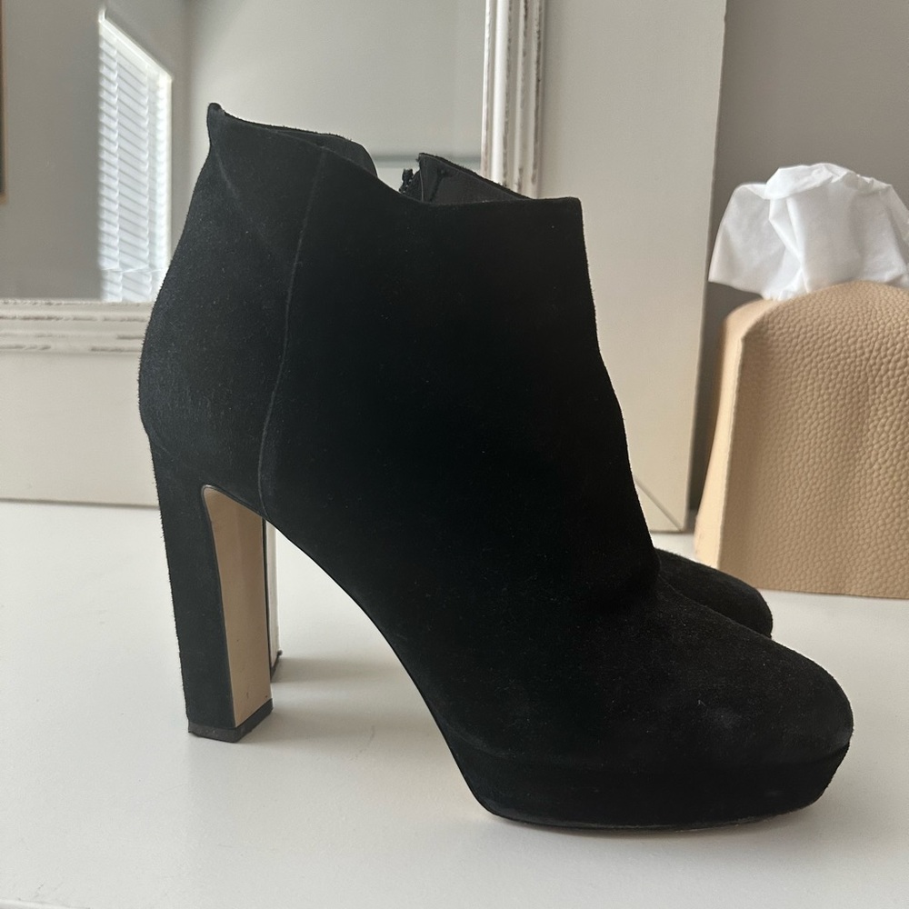 DVF Black Suede Heels